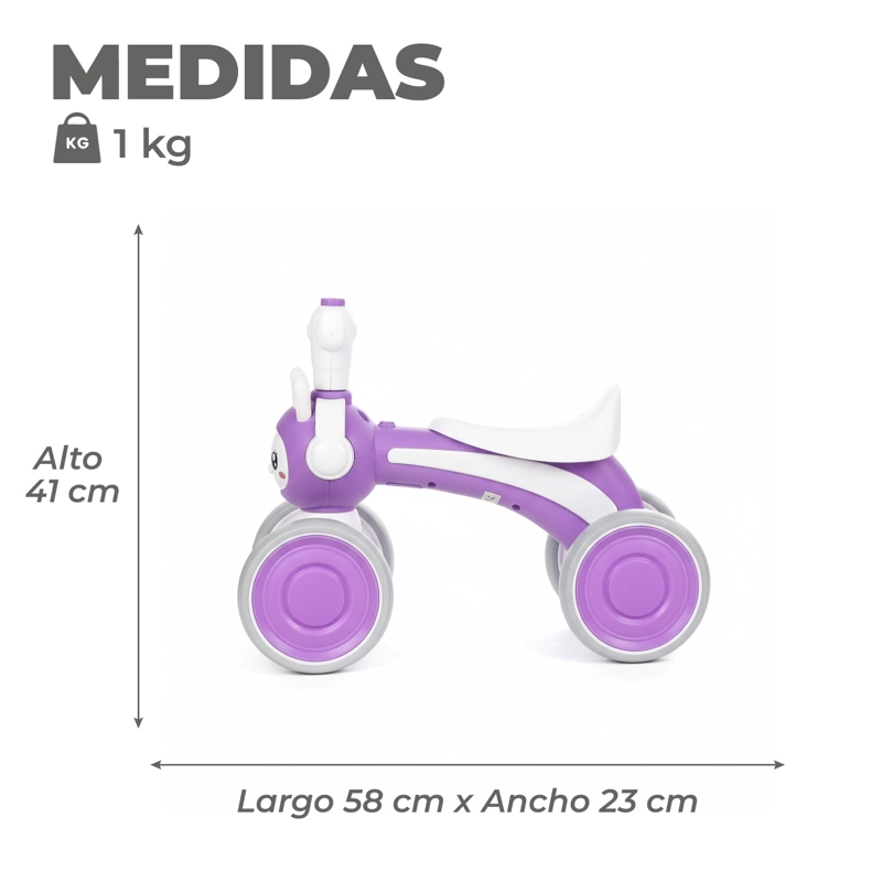 Correpasillo Bebé Bicicleta Equilibrio y Sonido Conejito - 3