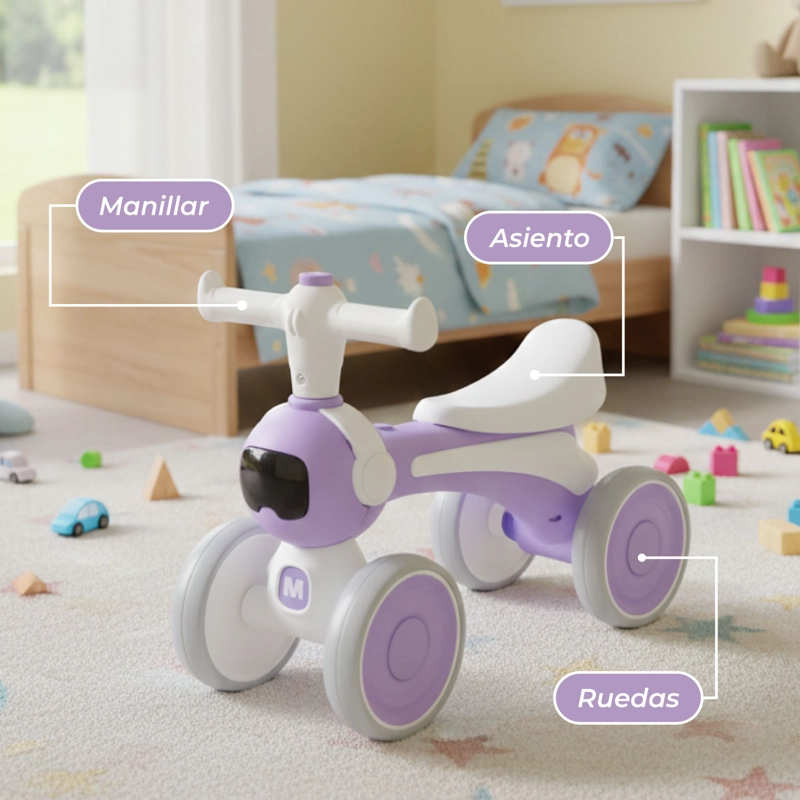 Correpasillo Bebé Bicicleta Equilibrio y Sonido Astronauta - 6
