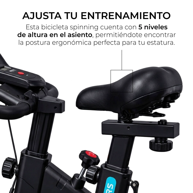 BICICLETA SPINNING ESTATICA PROFESIONAL K100 DISCO 6KG - 4