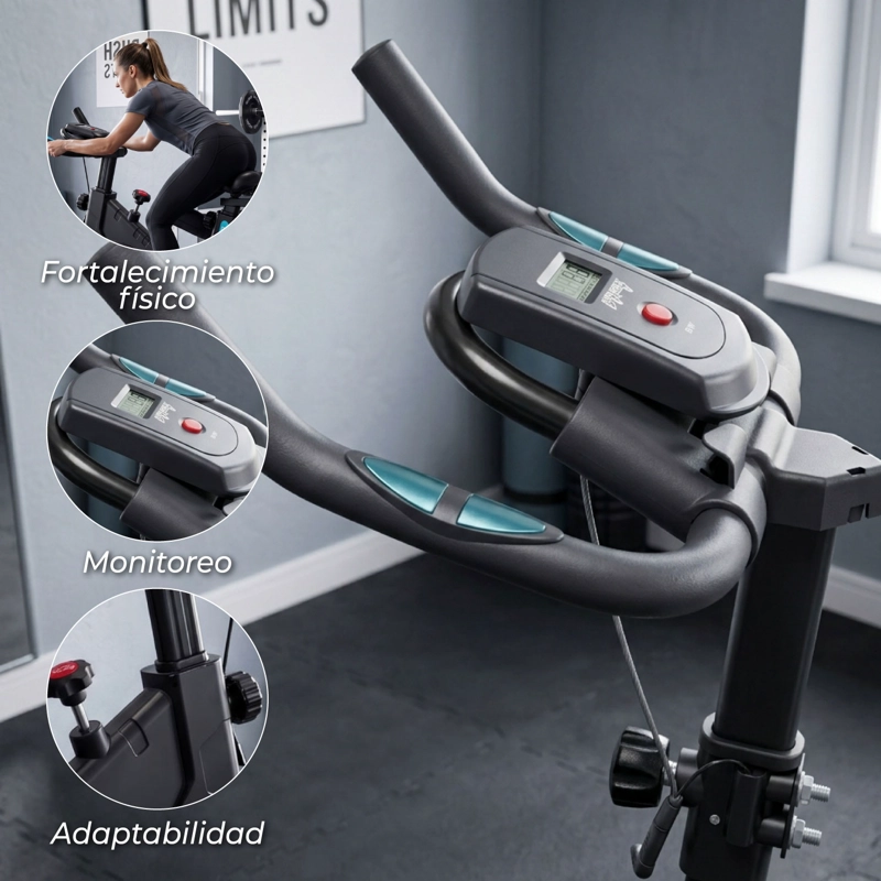 BICICLETA SPINNING ESTATICA PROFESIONAL K100 DISCO 6KG - 6