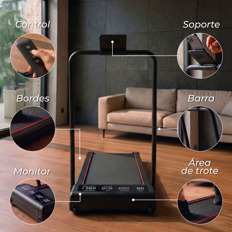 TROTADORA CAMINADORA ELECTRICA PLEGABLE 2.0 HP, 8KM/H - 6