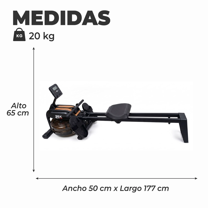 MAQUINA DE REMO BOGADORA REMADORA FITNESS 21K - 3