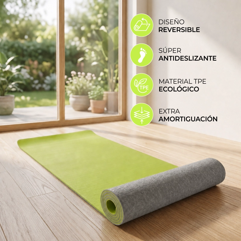 MAT YOGA BOLSO 6 MM COLCHONETA DEPORTIVA ANTIDESLIZANTE - 4