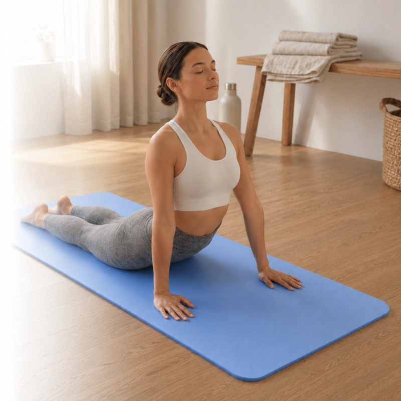 MAT YOGA BOLSO 6 MM COLCHONETA DEPORTIVA ANTIDESLIZANTE  AZUL - 2