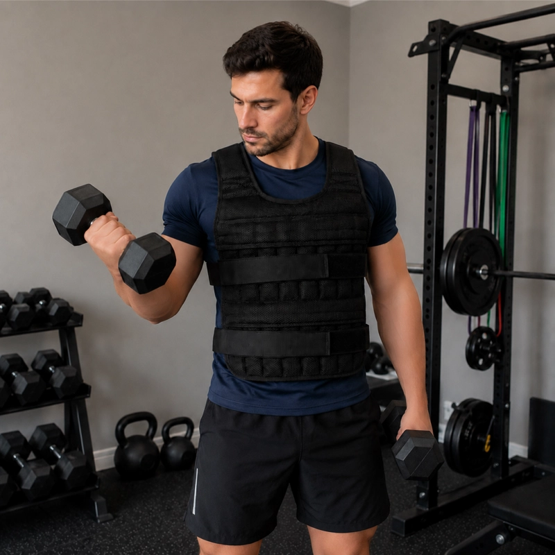CHALECO CON PESO 10 KG LASTRADO AJUSTABLE ENTRENAMIENTO - 2