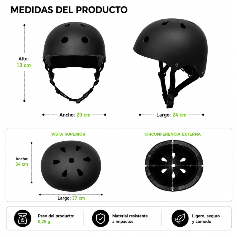 CASCO BICICLETA INFANTIL AJUSTABLE SEGURIDAD - 3