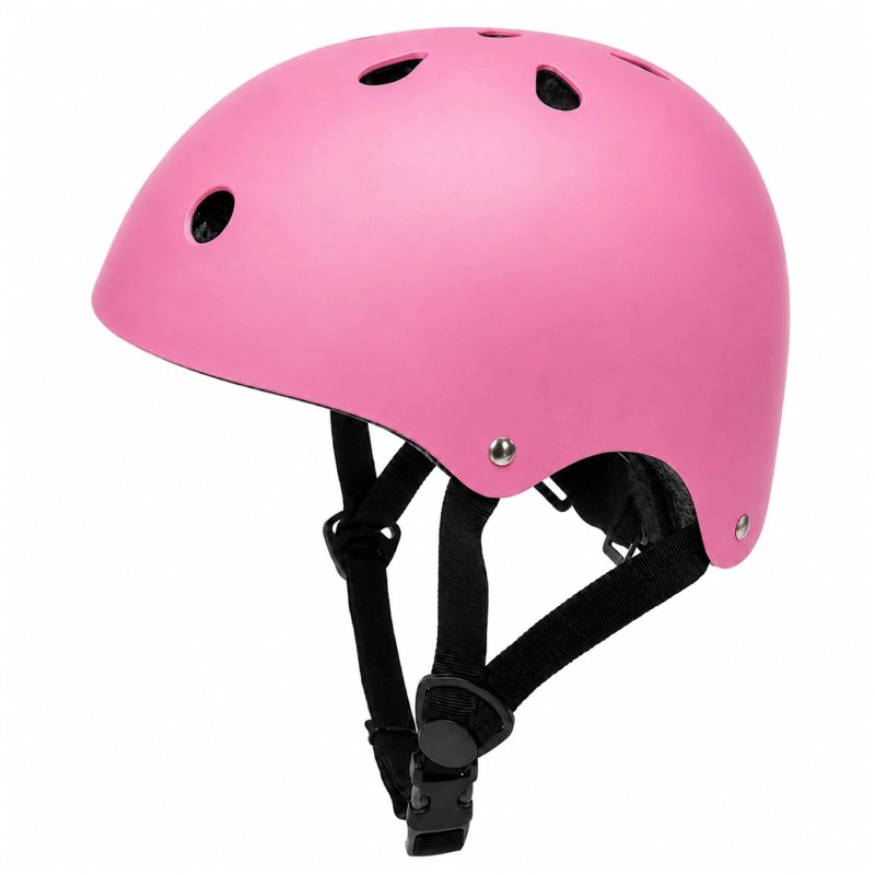 CASCO BICICLETA INFANTIL AJUSTABLE SEGURIDAD ROSADO - 1