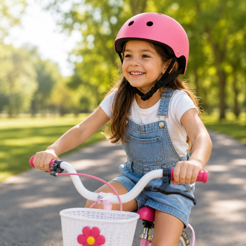 CASCO BICICLETA INFANTIL AJUSTABLE SEGURIDAD ROSADO - 2