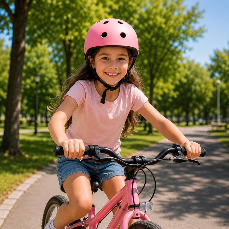 CASCO BICICLETA INFANTIL AJUSTABLE SEGURIDAD ROSADO - 6