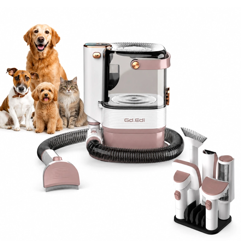 KIT DE ASEO PARA MASCOTAS CORTAPELO Y ASPIRADORA PERRO GATO - 1