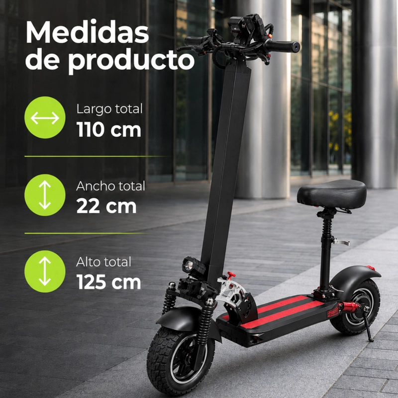 SCOOTER ELECTRICO CON ASIENTO 40KM/H PANTALLA LCD PLEGABLE - 3