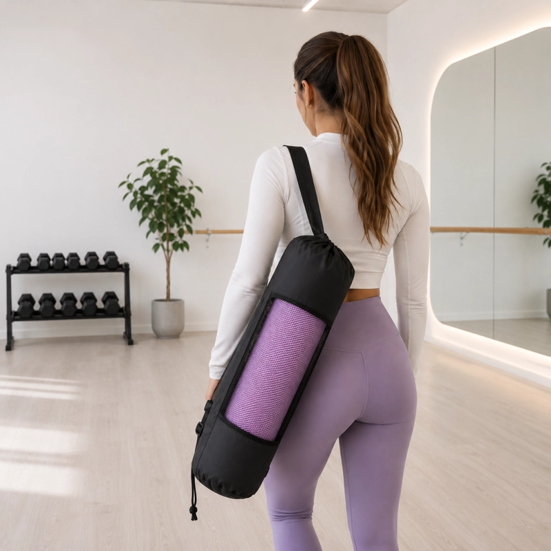 MAT YOGA TPE 6MM COLCHONETA DEPORTIVA ANTIDESLIZANTE LILA - 2