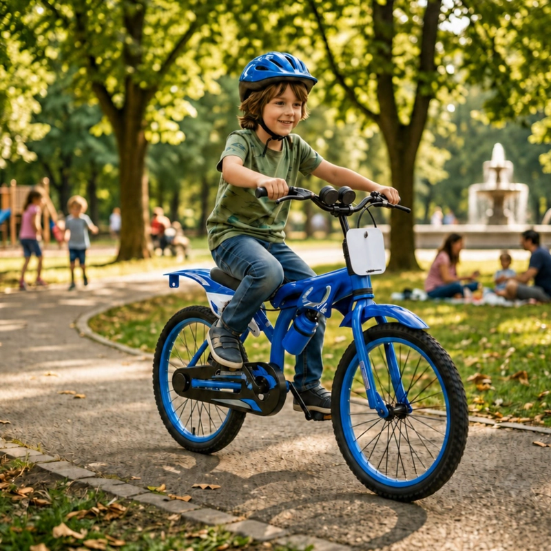 BICICLETA INFANTIL NIÑO DEPORTIVA MTB TODO TERRENO AZUL ARO 20 - 2