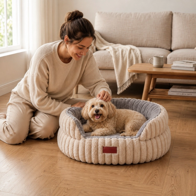CAMA ANTIESTRES ERGONOMICA ANTIDESLIZANTE MASCOTAS 67 CM - 5