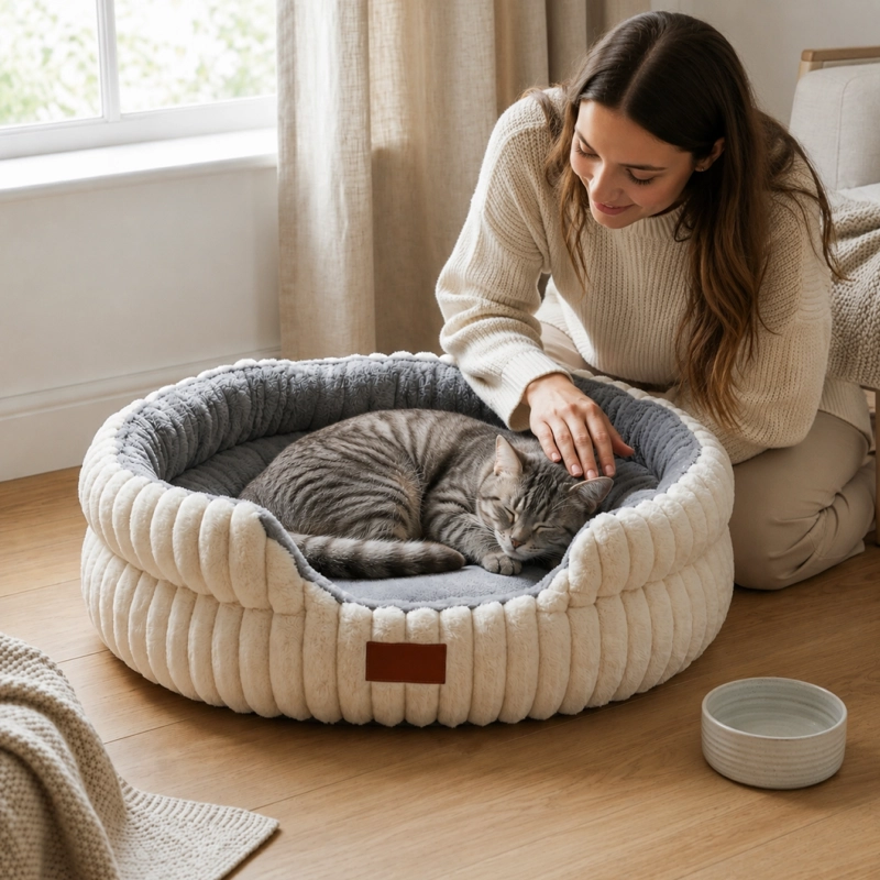 CAMA ANTIESTRES ERGONOMICA ANTIDESLIZANTE MASCOTAS 78 CM - 5