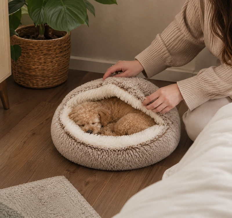CAMA IGLU CUEVA CALIDA ANTIDESLIZANTE MASCOTAS 28CM - 2