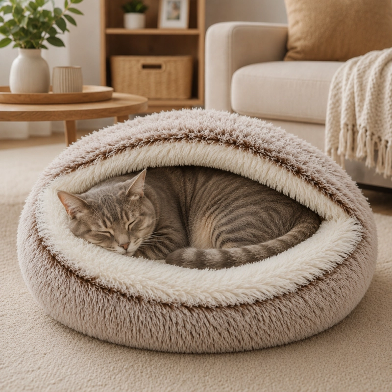 CAMA IGLU CUEVA CALIDA ANTIDESLIZANTE MASCOTAS 39CM - 2