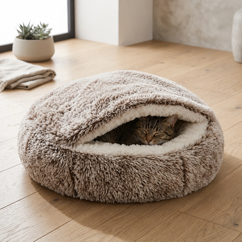 CAMA IGLU  CUEVA  CALIDA ANTIDESLIZANTE MASCOTAS 58CM - 2