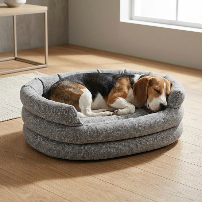 CAMA MASCOTAS REDONDA 56CM DESCANSO ANTIDESLIZANTE - 2