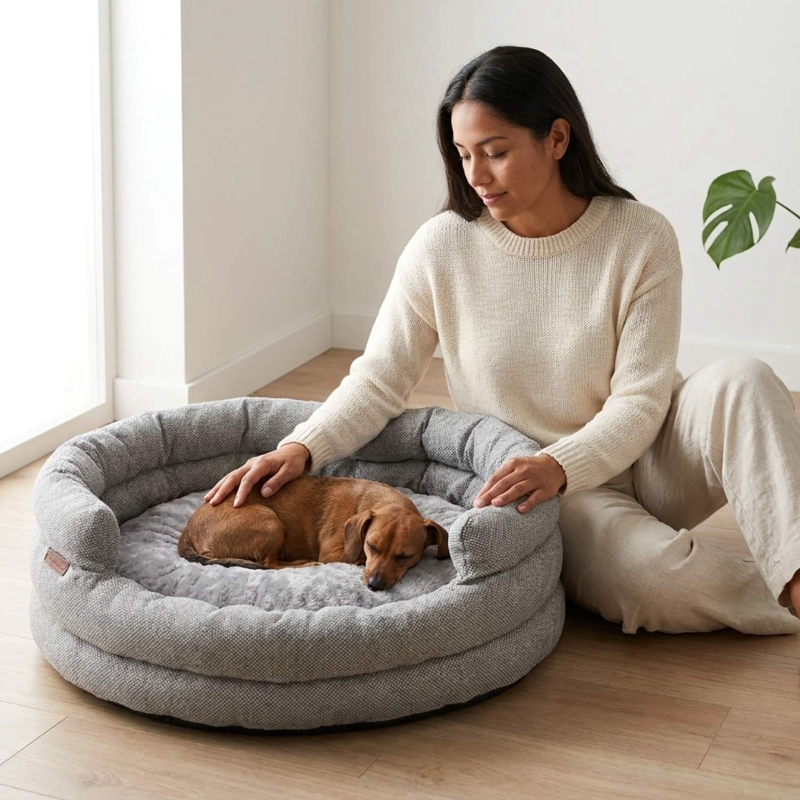 CAMA MASCOTAS 70CM CONFORT CERVICAL BASE ANTIDESLIZANTE - 5