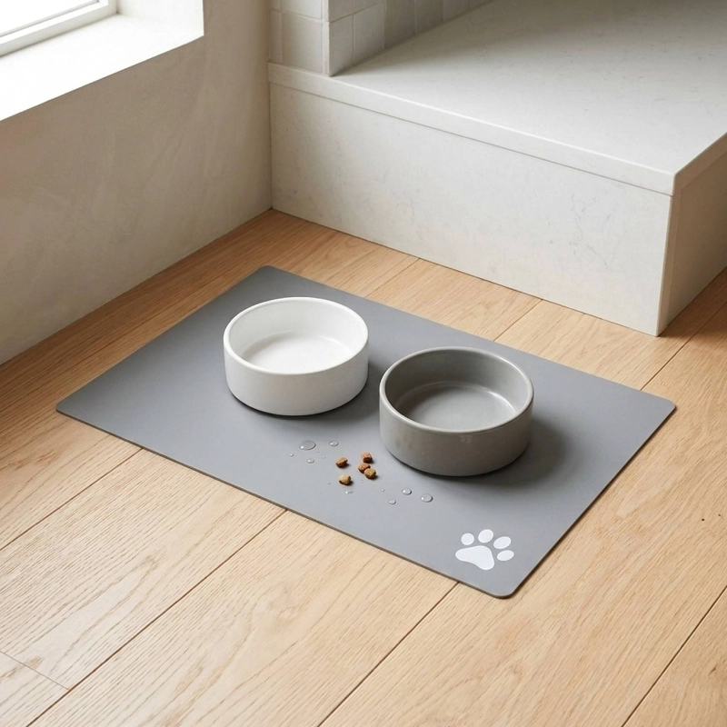 TAPETE ABSORBENTE ANTIDESLIZANTE PARA MASCOTAS MUNDO ONLINE GRIS 80X50 CM - 5