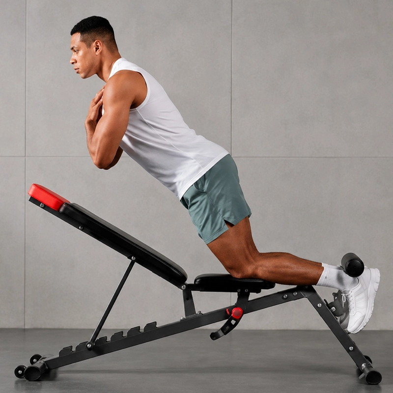 BANCO PESAS MULTIFUNCIONAL AJUSTABLE 7 NIVELES PLEGABLE GYM - 2