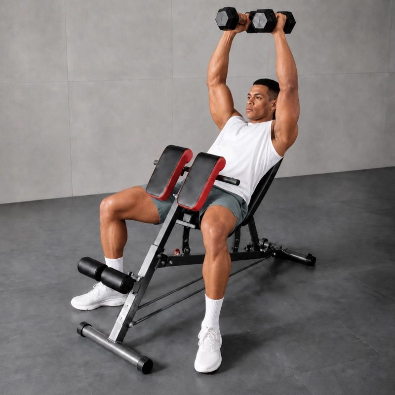 BANCO PESAS MULTIFUNCIONAL AJUSTABLE 7 NIVELES PLEGABLE GYM - 5