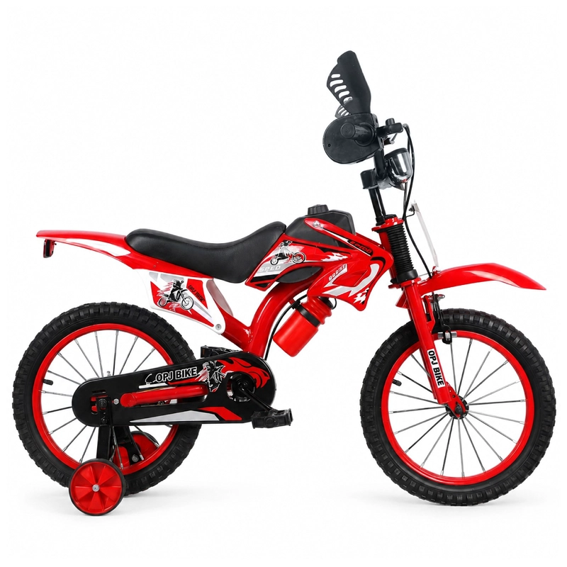 BICICLETA INFANTIL ARO 16 MOTOCROSS DEPORTIVA ROJA - 1