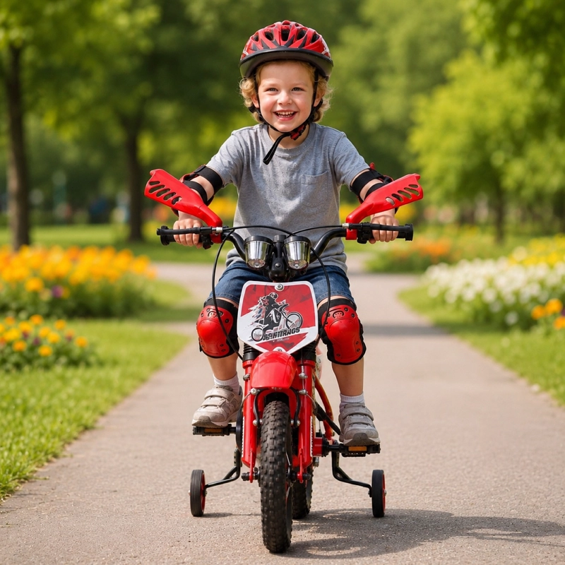 BICICLETA INFANTIL ARO 16 MOTOCROSS DEPORTIVA ROJA - 7