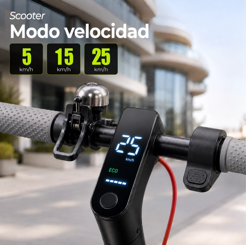 SCOOTER ELE CTRICO CON ASIENTO Y LUZ FRONTAL 25 KM/H BLUETOOTH - 5