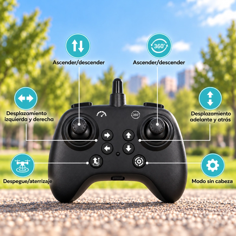 DRON AVION DE JUGUETE CON CONTROL REMOTO 360° PARA NIÑOS - 4