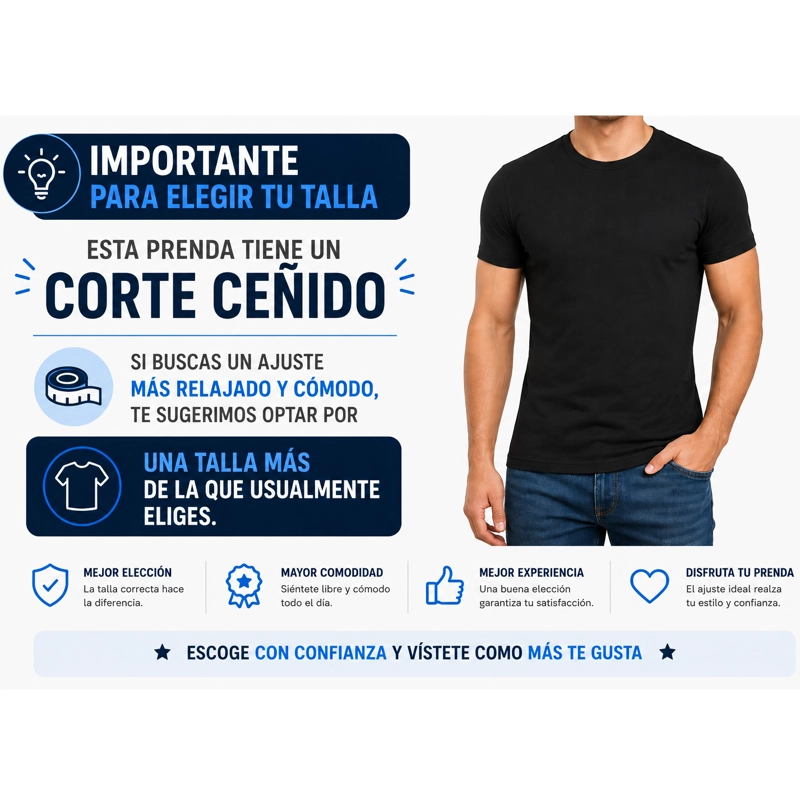 POLERA MANGA CORTA HOMBRE 100% ALGODON CUELLO REDONDO CLASICA PREMIUM - 3