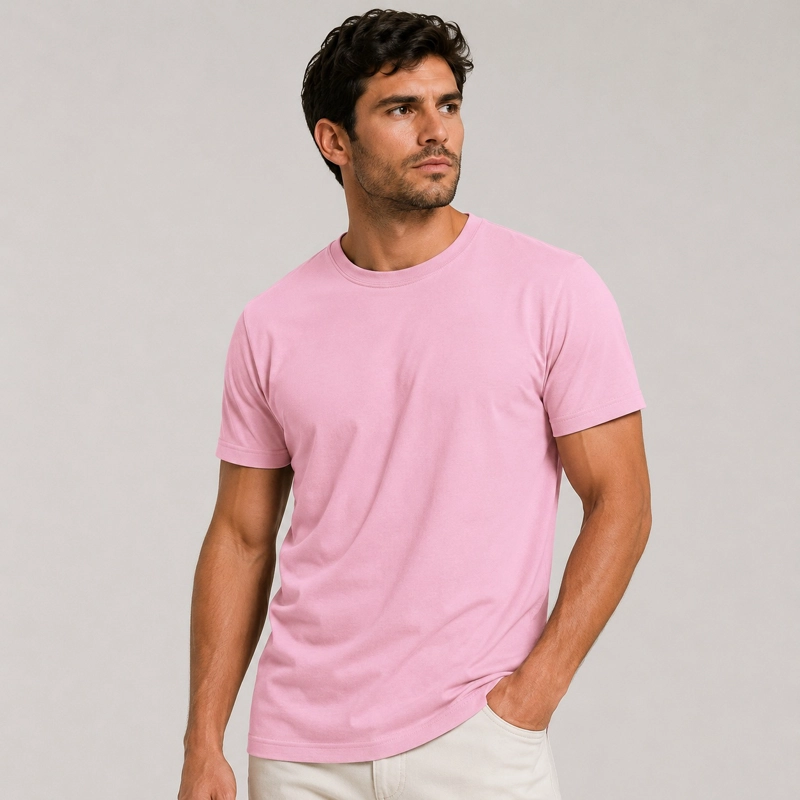 POLERA MANGA CORTA PARA HOMBRE ALGODON CUELLO REDONDO CLASICA PREMIUM - 1