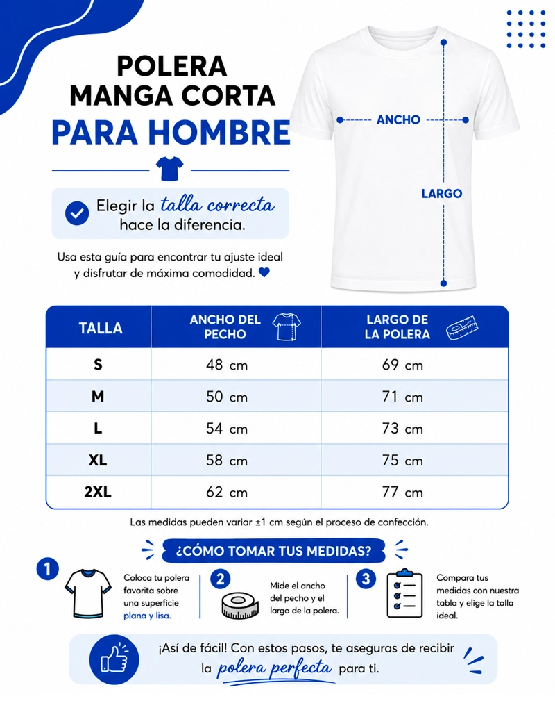 POLERA MANGA CORTA PARA HOMBRE ALGODON CUELLO REDONDO CLASICA PREMIUM - 2
