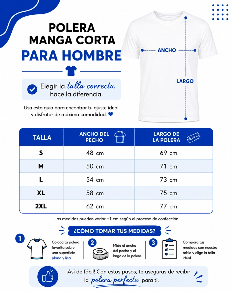 POLERA MANGA CORTA PARA HOMBRE ALGODON CUELLO REDONDO CLASICA PREMIUM - 2