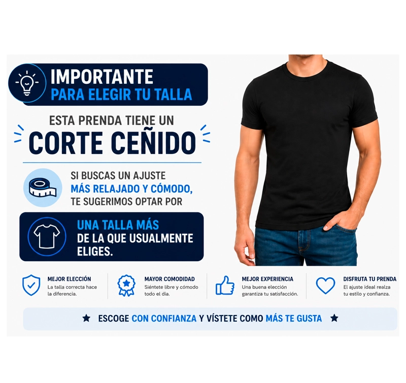 POLERA MANGA CORTA PARA HOMBRE ALGODON CUELLO REDONDO CLASICA PREMIUM - 3