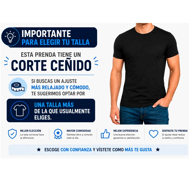 POLERA MANGA CORTA PARA HOMBRE ALGODON CUELLO REDONDO CLASICA PREMIUM - 3