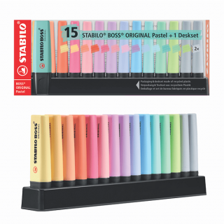 15 DESTACADORES STABILO BOSS PASTEL - 1