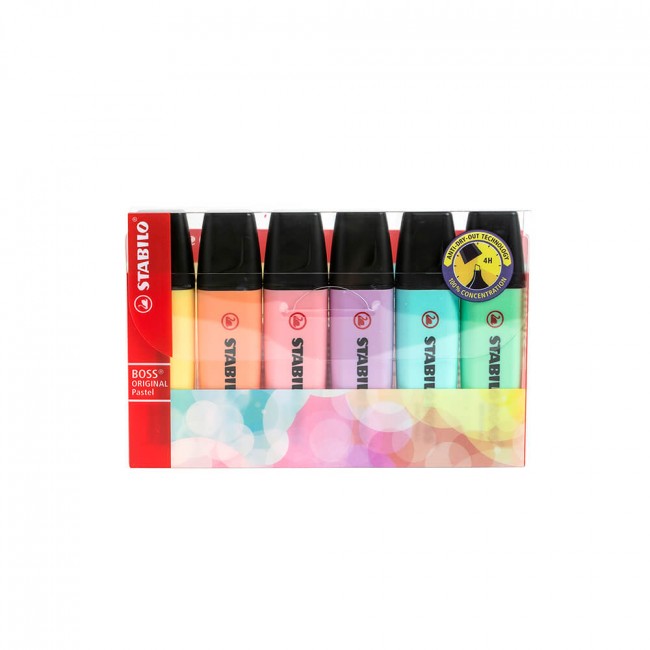 SET 6 DESTACADORES STABILO BOSS WALLET - 1