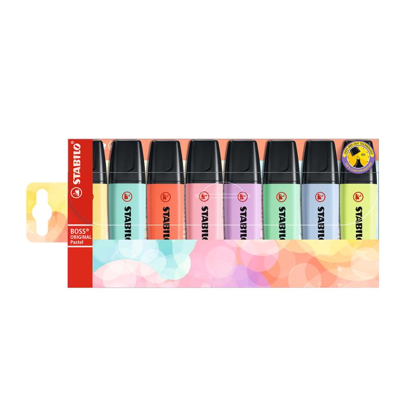 8 DESTACADORES STABILO BOSS PASTEL NUEVO - 1