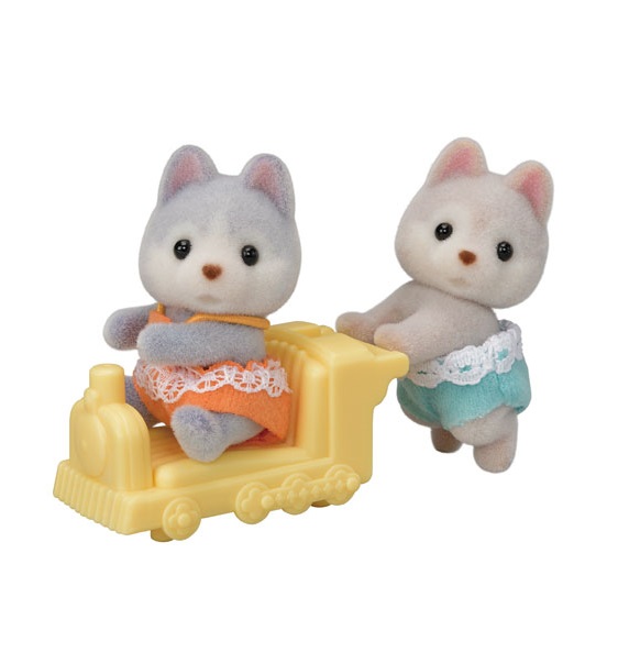 HUSKY TWINS CACHORROS MELLIZOS SYLVANIAN FAMILIES 5638 - 1
