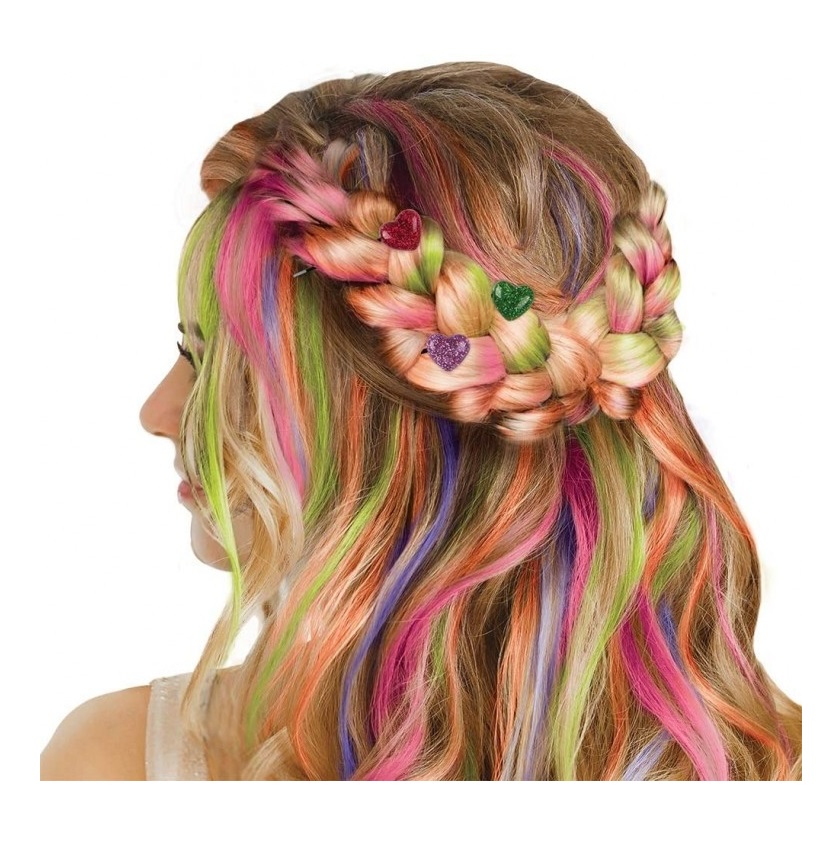 SET FASHION ANGELS 12167 ROSADO DE TINTURAS TEMPORALES HAIR CHOX - 3