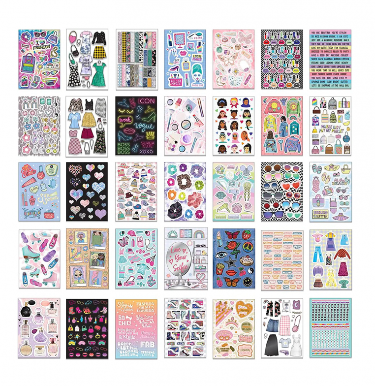 LIBRO CON 1000+ STICKERS FASHION ANGELS JUGUETE NIÑA - 2
