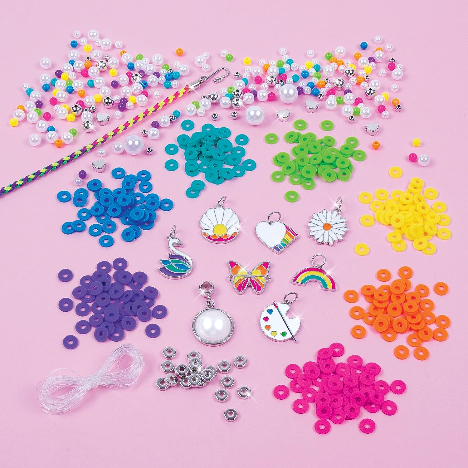 SET CREAR PULSERAS ARCOIRIS Y PERLAS MAKE IT REAL JUGUETE - 2