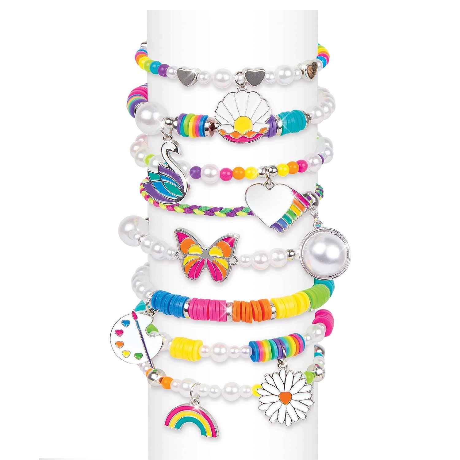 SET CREAR PULSERAS ARCOIRIS Y PERLAS MAKE IT REAL JUGUETE - 4