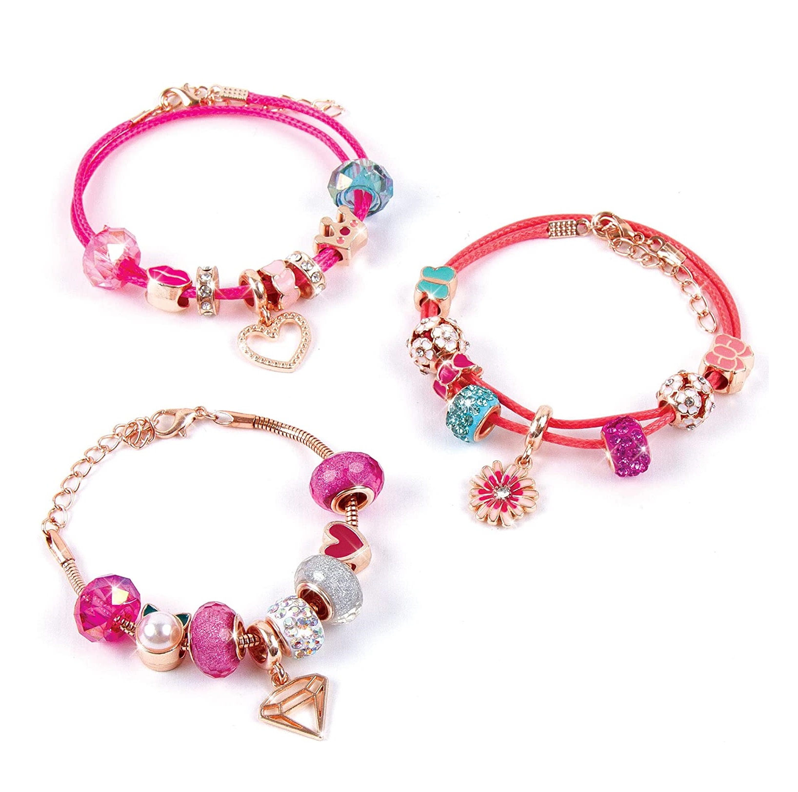 SET JOYAS ROSA MAKE IT REAL AMBAR PRINCESA PULSERAS JUGUETE NIÑAS - 4