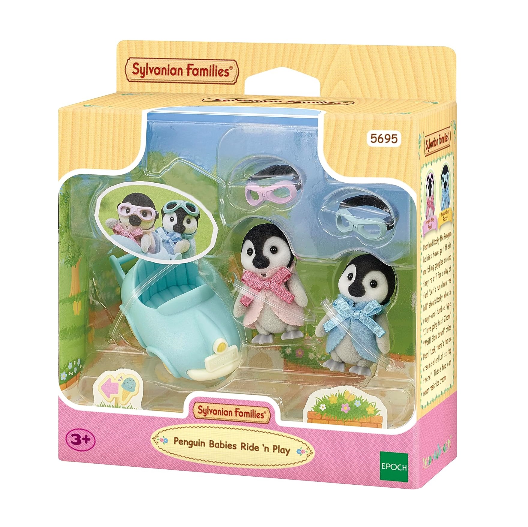 FIGURA COLECCIONABLE SYLVANIAN FAMILIES 5695 PENGUIN BABIES PINGÜINOS BEBES - 1