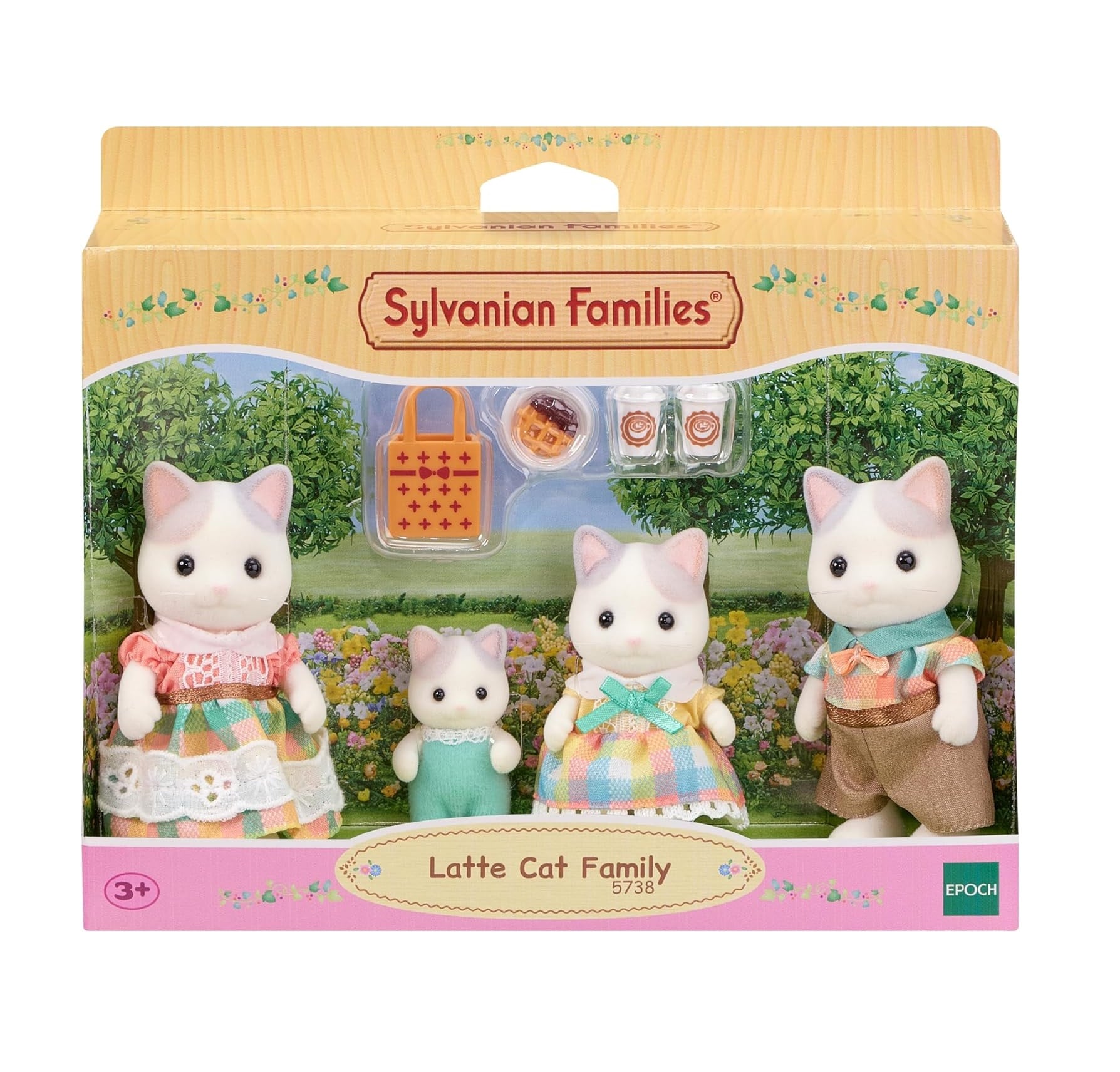 THE LATTE CAT FAMILY GATOS 5738 SYLVANIAN FAMILIES JUGUETE - 1