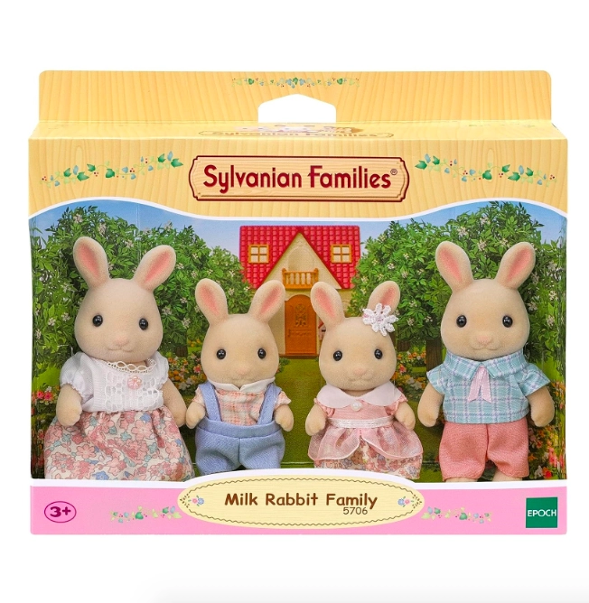 MILK RABBIT FAMILY CONEJOS 5706 SYLVANIAN FAMILIES - 1