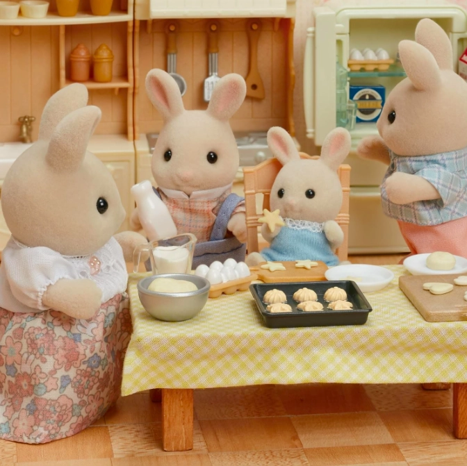 MILK RABBIT FAMILY CONEJOS 5706 SYLVANIAN FAMILIES - 4